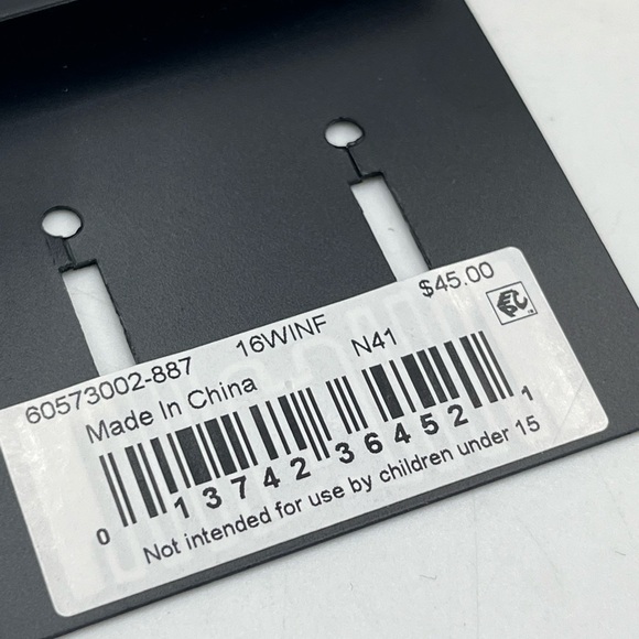 Givenchy Womens Gold Tone Grey Crystal Dangle Teardrop Earrings New - Picture 13 of 16